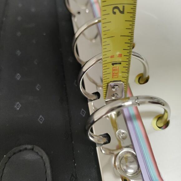 Franklin Planner Leather Nylon Padfolio Organizer w/Handles Black 7 Ring 13 x 11 - Picture 8 of 16